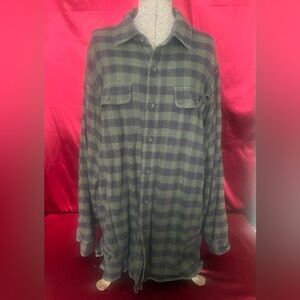L.L. Bean Green Waffle Knit Shirt